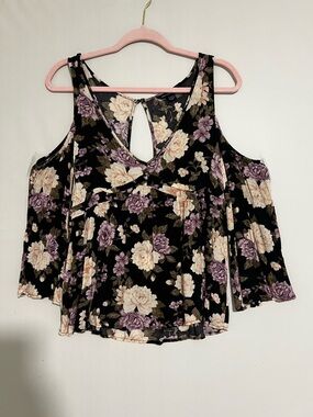 American Eagle Womens XS Long Sleeve Off The Shoulder Romantic Whimsigoth